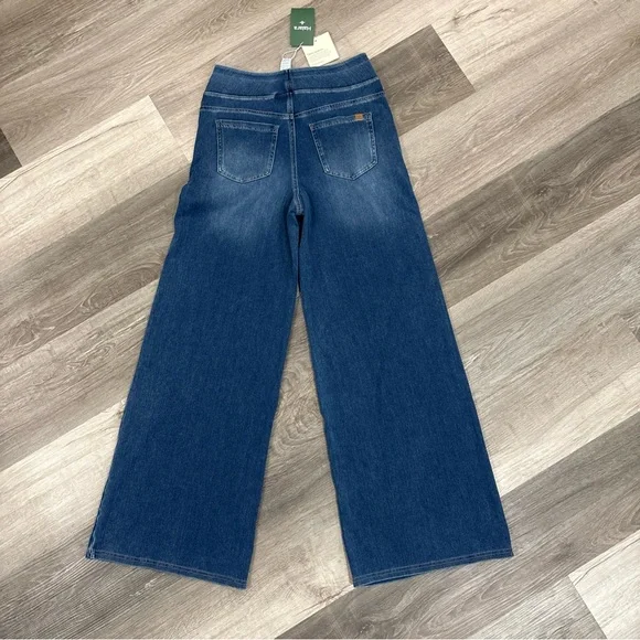 Halara High-Waisted Wide Leg Flex Denim Jeans Medium Wash Blue Size S Regular - Picture 11 of 11